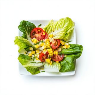 Ensalada con tomate y maíz
