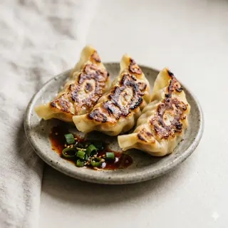 Gyoza con carne alla griglia