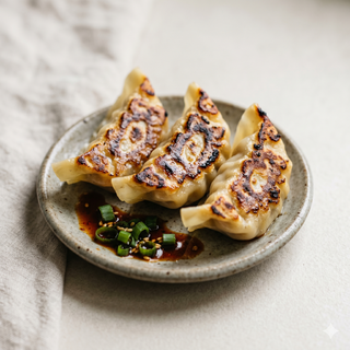 Gyoza con carne alla griglia
