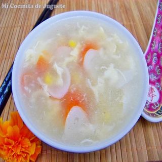 19. Sopa de cangrejo y maíz