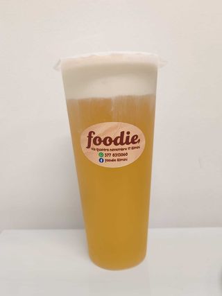 Tè alla frutta con popping passione