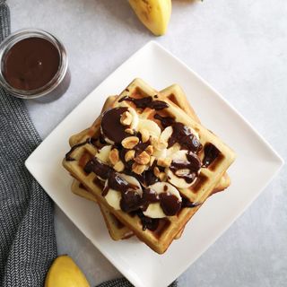 Gaufre Fruits Secs Et Banane
