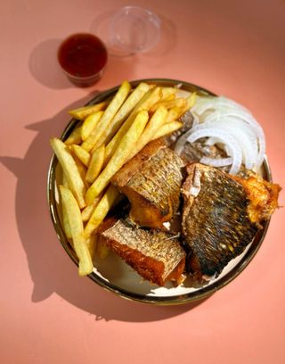 Кефаль жареная 