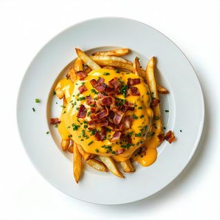 Patate fritte dipper con pancetta