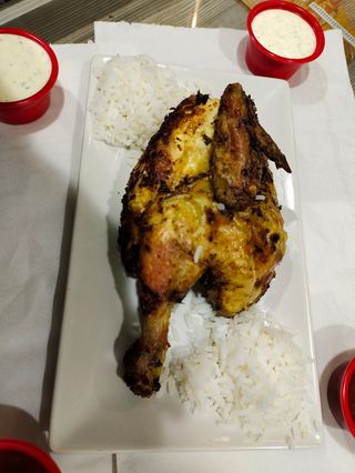 1/2 Pollo A L'Ast Con Arroz