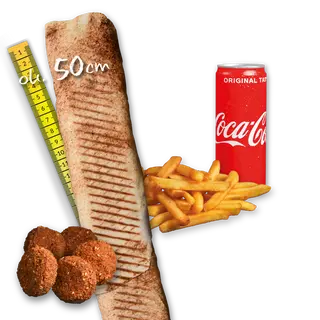 Rollo Wegetariańskie (mega), frytki, Coca Cola 0.33l