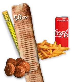 Rollo Wegetariańskie (mega), frytki, Coca Cola 0.33l