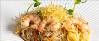 Spaghetti di riso con pesce