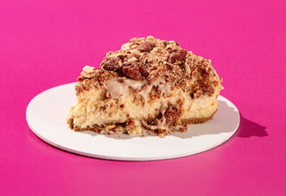 Tarta De Queso Porción Brownie Y Nueces