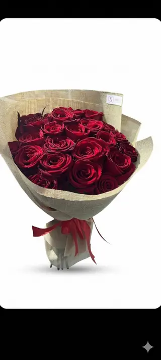 Bouquet de 20 roses rouges