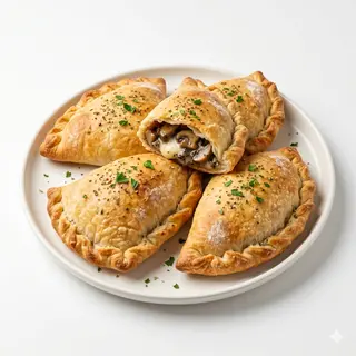 Panzerotti Funghi Con Salsa De Trufa