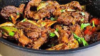 Dry fried mbuzi ulaya