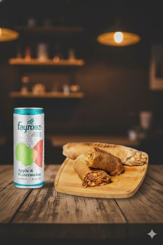 Chicken Shawarma with one sausage + 1 Free Drink