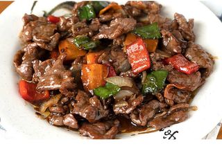 Ternera con salsa de ostras