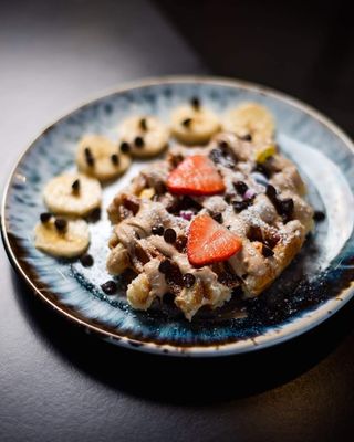 Waffle com Fruta