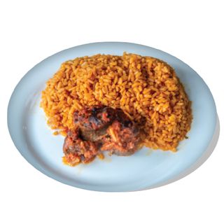 Chop Up Beef - Jollof rice