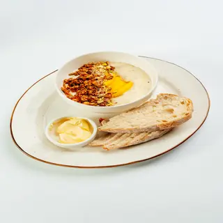 Каша овсяная с гранолой и с персиком 