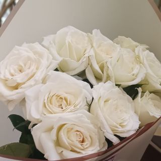 Bouquet de fleurs  10 fleurs blanches 