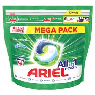Kapsułki do prania tkanin białych (66prań) Ariel. 1.74кг