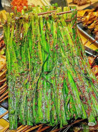 Barbecue Green leek 烤韭菜