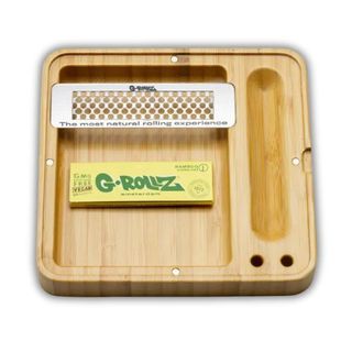 Bandeja de bambú + grinder