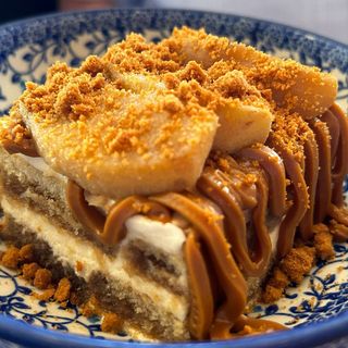 Tiramisu de manzana asada y galleta