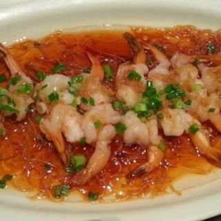 Gambas con salsa sichuan
