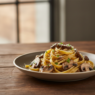 Tagliatelli cu hribi