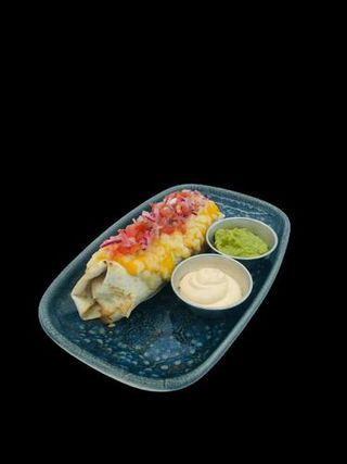 Burrito de tinga de pollo