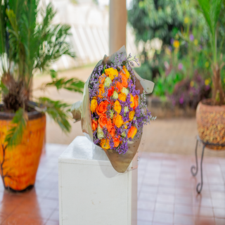 Mixed Orange, Yellow and mixed flowers