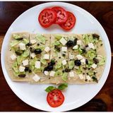 Cold Hummus Flatbread