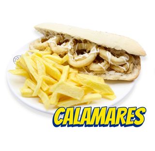 Bocadillo Calamares y Patatas Fritas (25cm)
