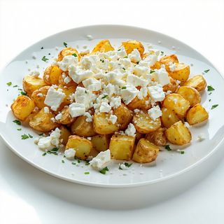 Пържени бланширани картофи със сирене