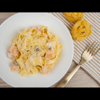 Паста с лососем