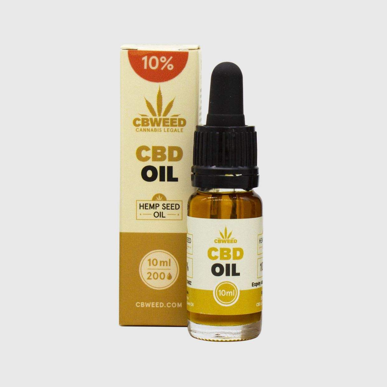 Óleo de CBD 10% com óleo de Sementes de Cânhamo 10ml