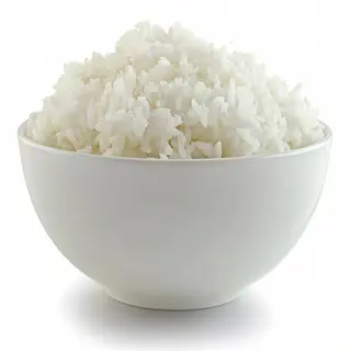Ración de arroz blanco