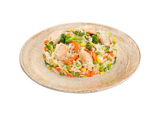 Ориз с пилешко филе и зеленчуци (500г)