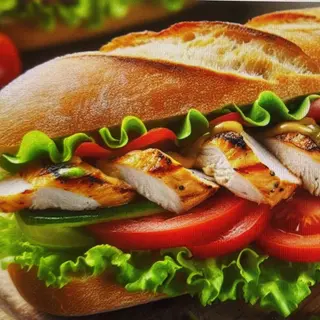 Menu BBQ baguette 