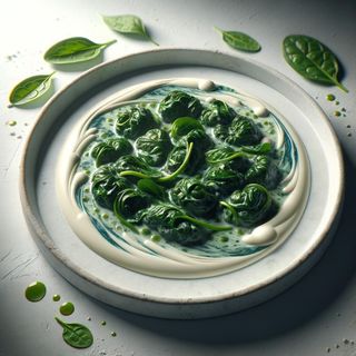 Szpinak na śmietanie z lazurem