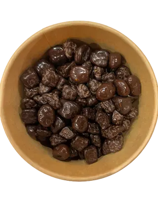 Mix de fruta con chocolate negro.