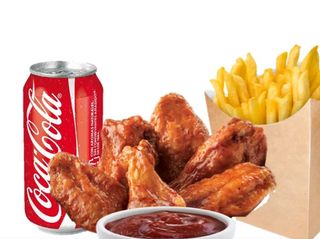 Tapa de alitas pollo fritas 6 uds..