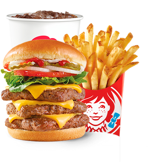 Тройной Wendy's Бургер Комбо
