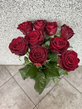 Bukiet z 5  czerwonych róż 
