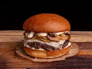 Mushroom Truffle Cheeseburger