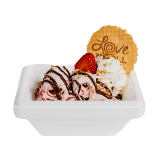 Gelado de Morango e Suspiro