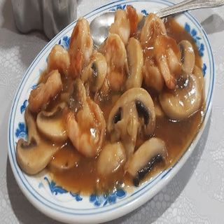 Gambas Con Champiñón