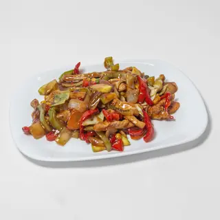 Svinjetina sa povrćem u sosu od crnog bibera 400g
