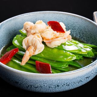什锦虾仁 Chop-Suey de gambas salteado 