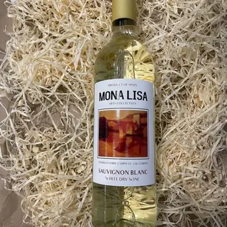 Вино Біле Сухе, Mona Liza, Sauvignon Blanc, 2023р(іспанія), 750мл