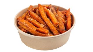 Cartofi prăjiți dulci cu parmezan si usturoi